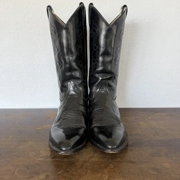 Caborga Botas Black Leather Western Cowboy Boots 10.5 D Mexico